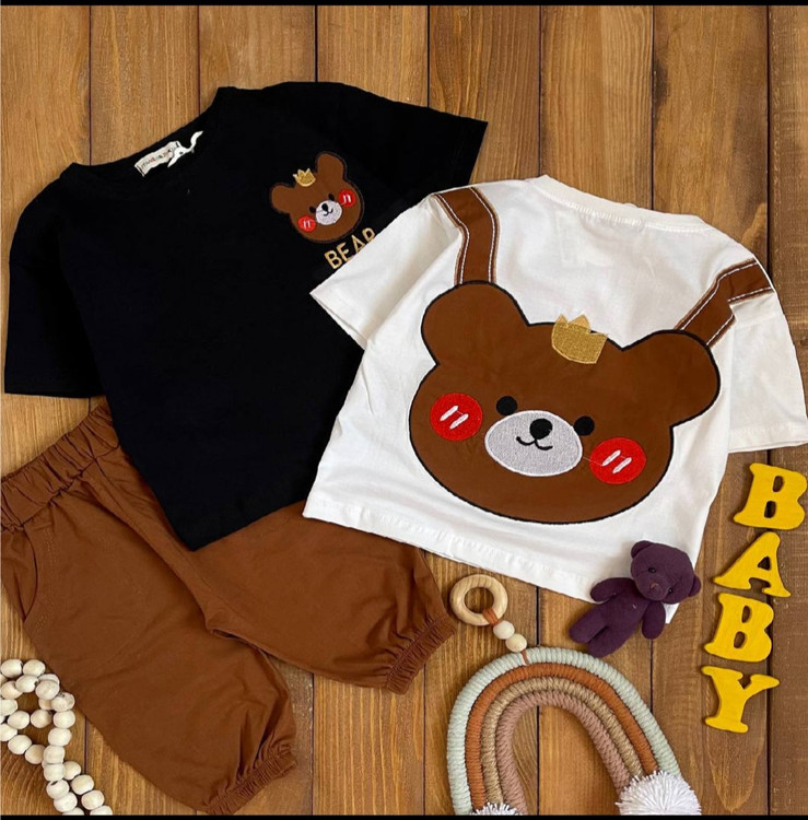 تیشرت شلوارک لپ قرمزی