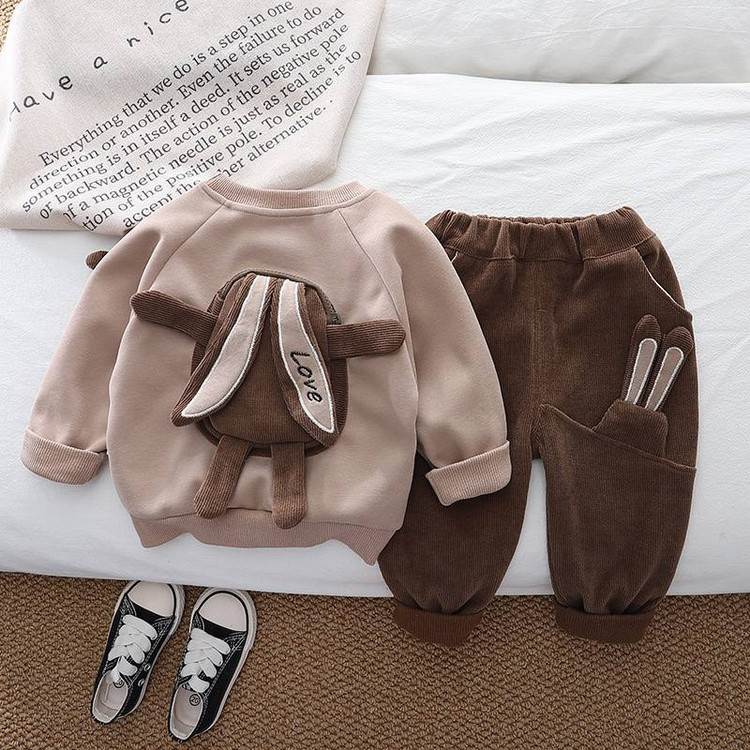 ست بلوز شلوار خرگوش پشت کیف دار وارداتی